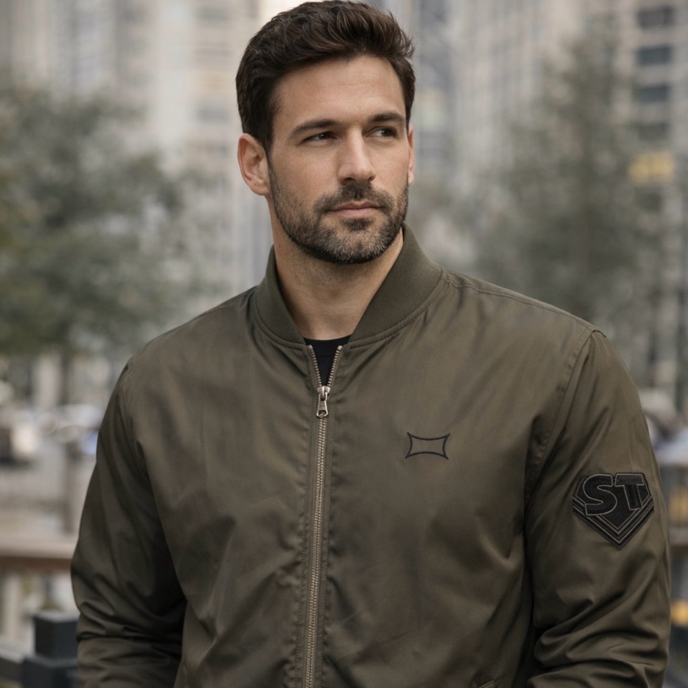 Howler Brothers Dark Green Bomber Jacket